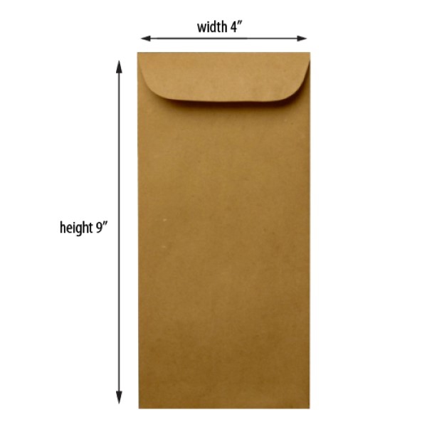 Brown Envelpo 9" x 4"